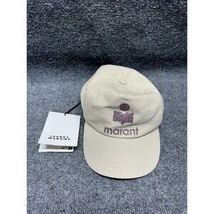 Isabel Marant Beige Tyron Cap Glitter Logo Size 57 Adjustable